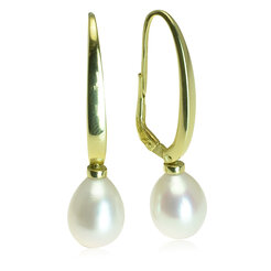 GOLDIE Zlaté náušnice so sladkovodnou perlou Dixie LEA705.AWB
