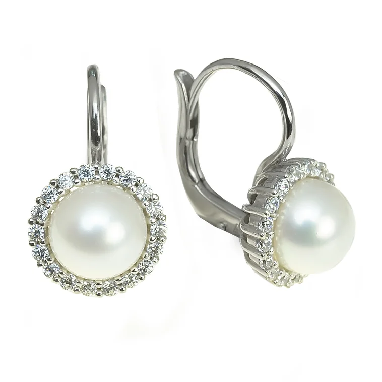 GOLDIE Zlaté náušnice so sladkovodnou perlou Elegant swan LEA174.TRB GOLDIE Zlaté náušnice so sladkovodnou perlou Elegant swan LEA174.TRB
