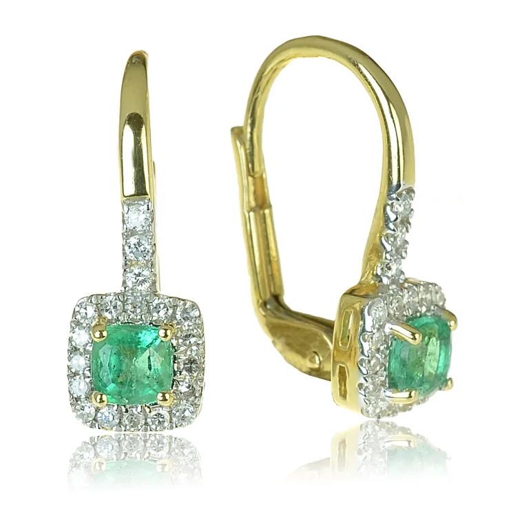 GOLDIE Zlaté náušnice so smaragdami a diamantmi LEA1193.X GOLDIE Zlaté náušnice so smaragdami a diamantmi LEA1193.X