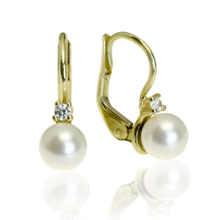 GOLDIE Zlaté náušnice so Swarovski perlou Zariah LEA849.ZOB GOLDIE Zlaté náušnice so Swarovski perlou Zariah LEA849.ZOB