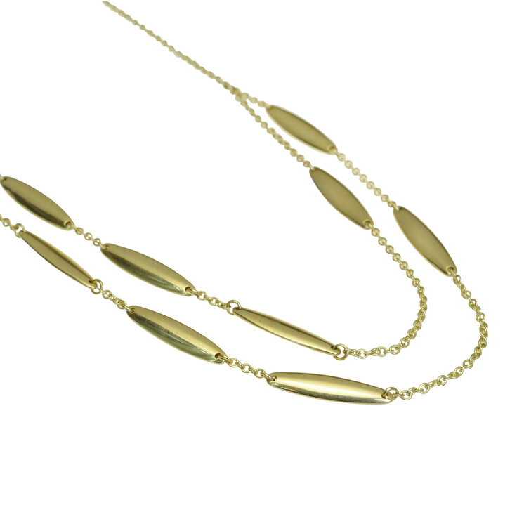 GOLDIE Zlatý dvojradový náhrdelník Lesilie LNL196.TR