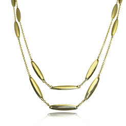 GOLDIE Zlatý dvojradový náhrdelník Lesilie LNL196.TR