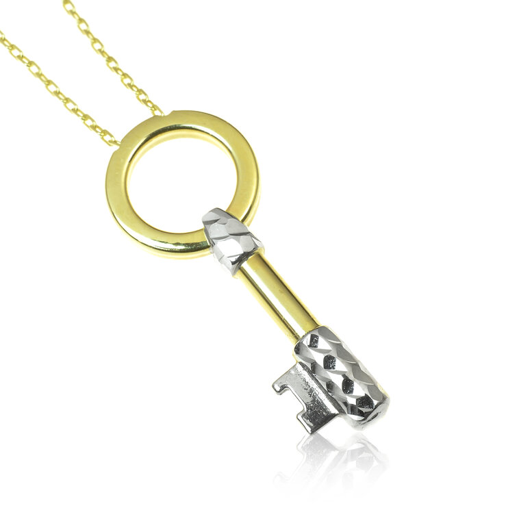 GOLDIE Zlatý náhrdelník Kľúčik LPE356.TRB
