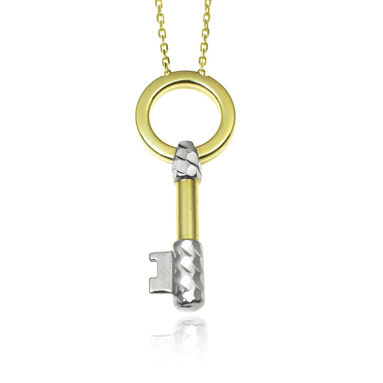 GOLDIE Zlatý náhrdelník Kľúčik LPE356.TRB
