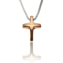 GOLDIE Zlatý náhrdelník Rose cross LNL137.TRB