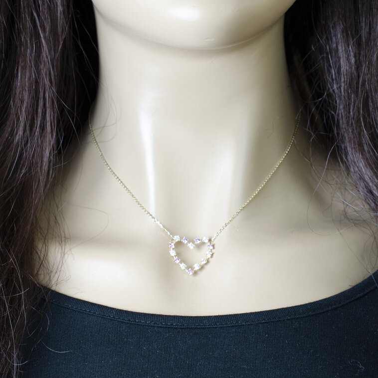 GOLDIE Zlatý náhrdelník Rose heart LNL222.TR