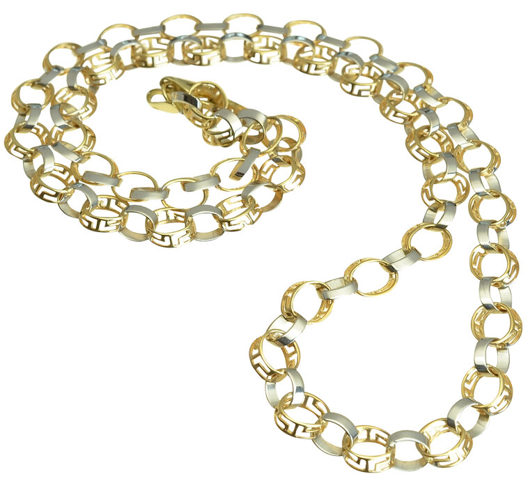 GOLDIE Zlatý náhrdelník Rose labirint LNL013.TRB