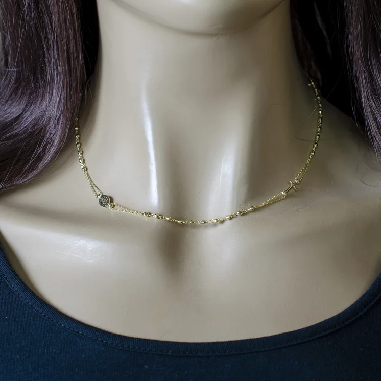 GOLDIE Zlatý náhrdelník Ruženec LNL256.SP GOLDIE Zlatý náhrdelník Ruženec LNL256.SP