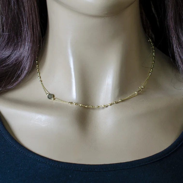 GOLDIE Zlatý náhrdelník Ruženec LNL256.SP GOLDIE Zlatý náhrdelník Ruženec LNL256.SP