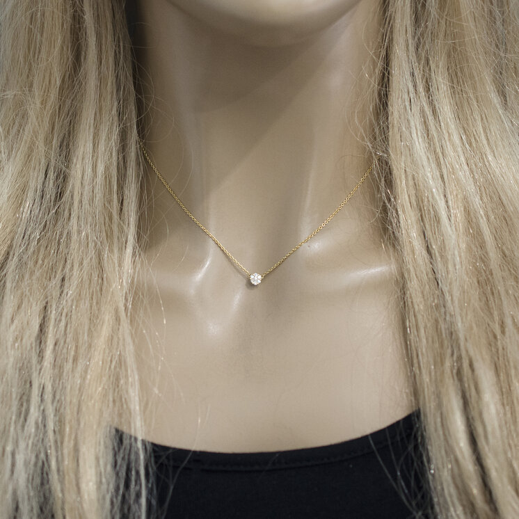 GOLDIE Zlatý náhrdelník s diamantmi Emily LNL100.AVB