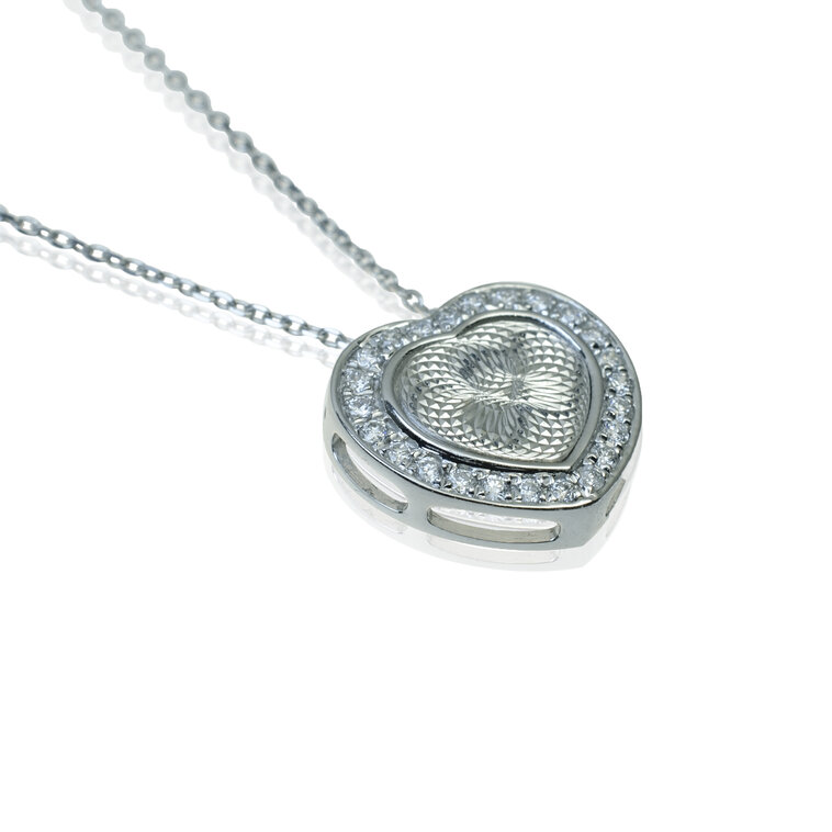 GOLDIE Zlatý náhrdelník s diamantmi Srdiečko LNL127.AVX