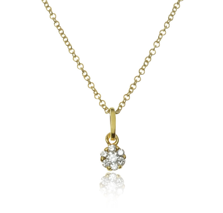 GOLDIE Zlatý náhrdelník s diamantmi Vivie LPE074.ALB