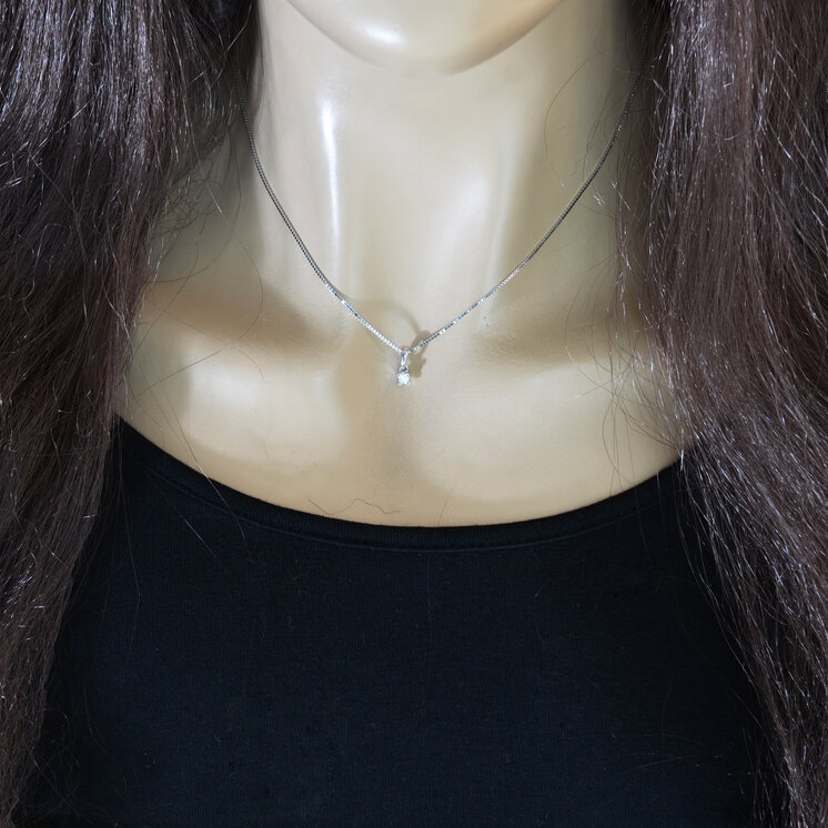 GOLDIE Zlatý náhrdelník s diamantom Eclip LPE060.ALB