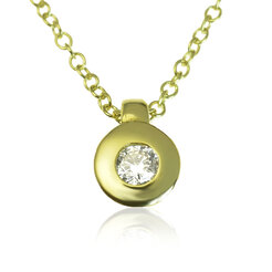 GOLDIE Zlatý náhrdelník s diamantom Ili LNL142.ZOX