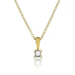GOLDIE Zlatý náhrdelník s diamantom Skari LPE075.ALB