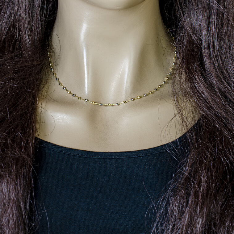 GOLDIE Zlatý náhrdelník s farebnými guličkami LNL246.SP