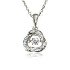 GOLDIE Zlatý náhrdelník s pohyblivým diamantom Eclipse white LNL118.AVB