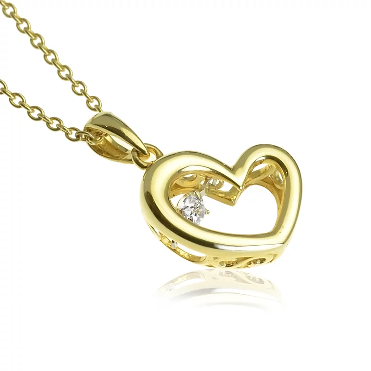 GOLDIE Zlatý náhrdelník s pohyblivým diamantom Srdiečko LNL115.AVX GOLDIE Zlatý náhrdelník s pohyblivým diamantom Srdiečko LNL115.AVX