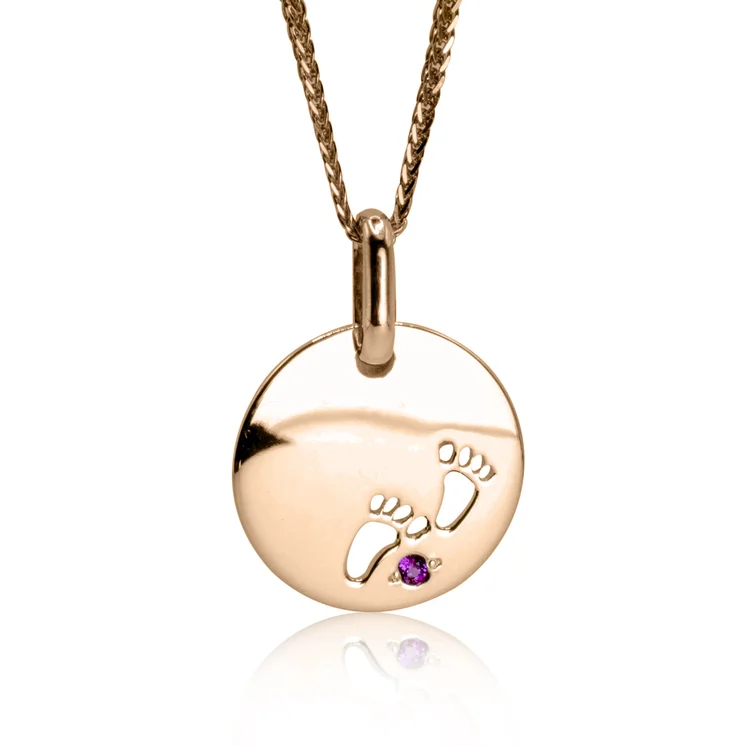 GOLDIE Zlatý náhrdelník s rubínom Baby steps pink LNL383.OD GOLDIE Zlatý náhrdelník s rubínom Baby steps pink LNL383.OD
