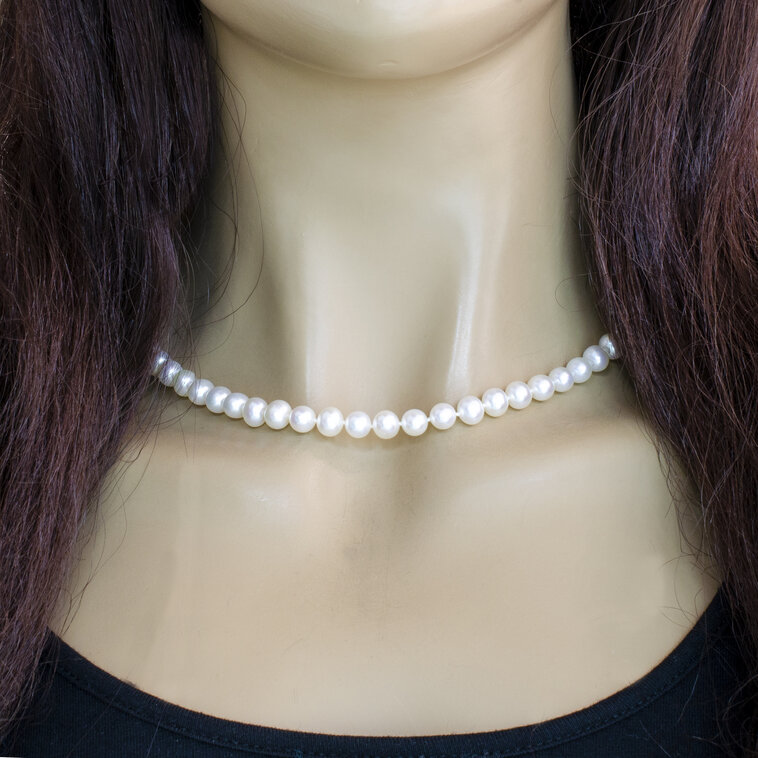 GOLDIE Zlatý náhrdelník so sladkovodnými perlami Sevrín LNL052.PAB