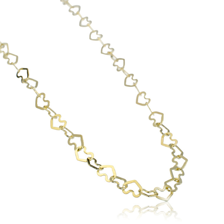 GOLDIE Zlatý náhrdelník so srdiečkami LNL270.TR
