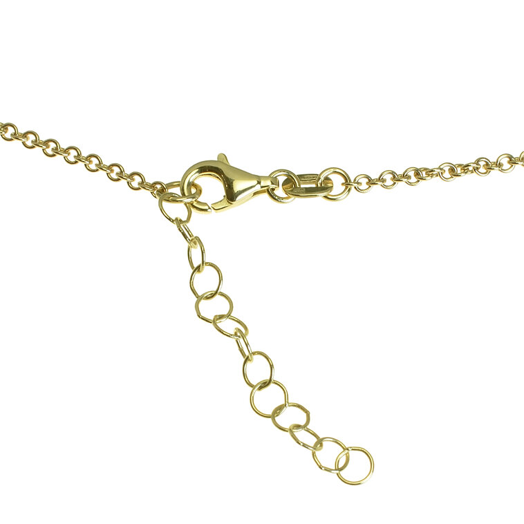 GOLDIE Zlatý náhrdelník so záhnedou Elegant elipse LNL112.TRB