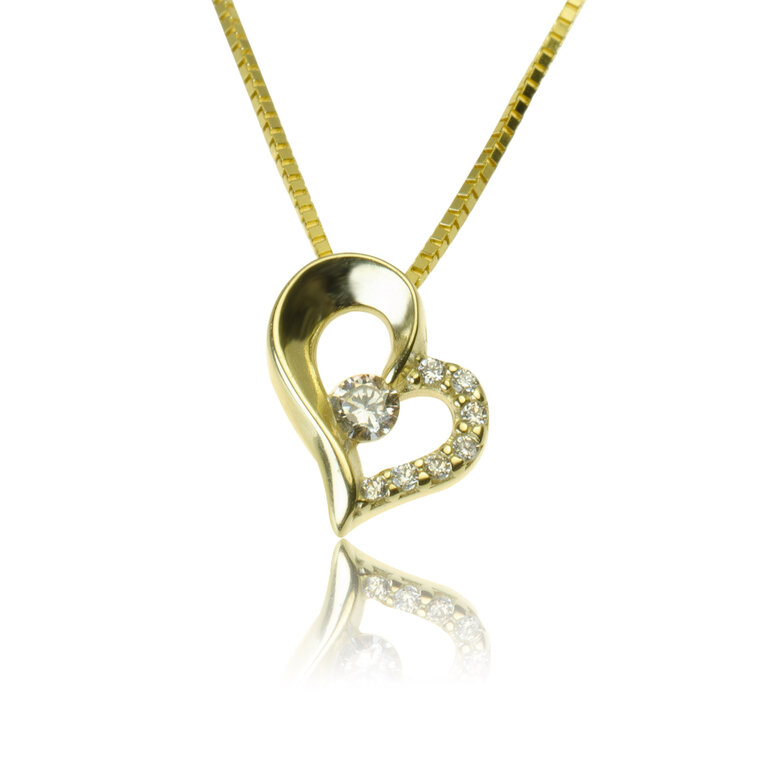 GOLDIE Zlatý náhrdelník Srdce LNL154.ZOB