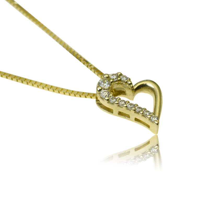 GOLDIE Zlatý náhrdelník Srdce LNL156.ZOB