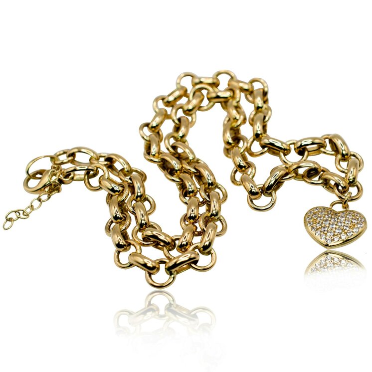 GOLDIE Zlatý náhrdelník Srdce LNL332.SP