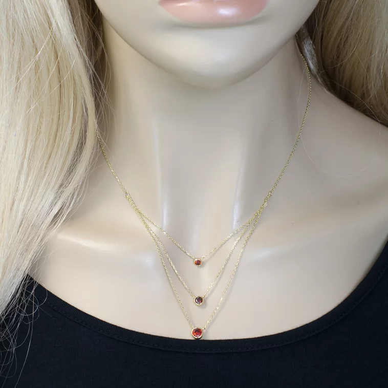GOLDIE Zlatý náhrdelník Visible red LNL223.AV GOLDIE Zlatý náhrdelník Visible red LNL223.AV