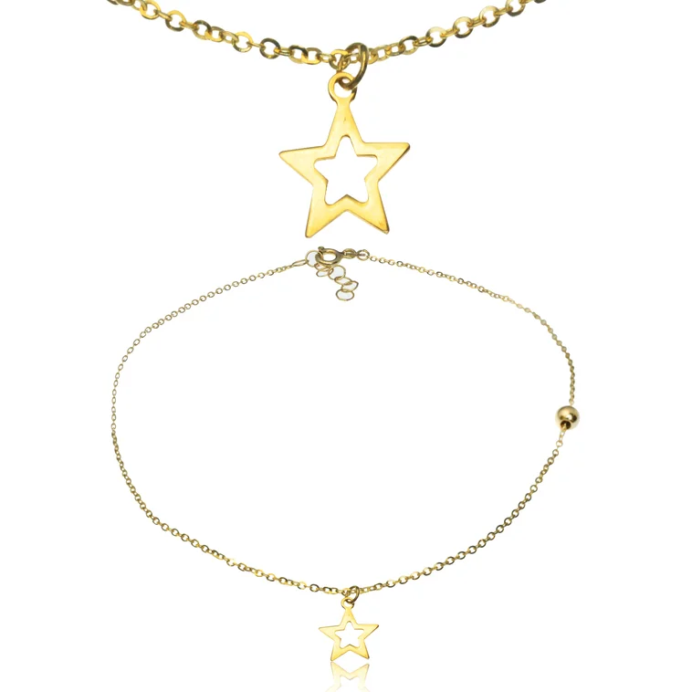 GOLDIE Zlatý náramok na nohu Star LBR219.TR GOLDIE Zlatý náramok na nohu Star LBR219.TR
