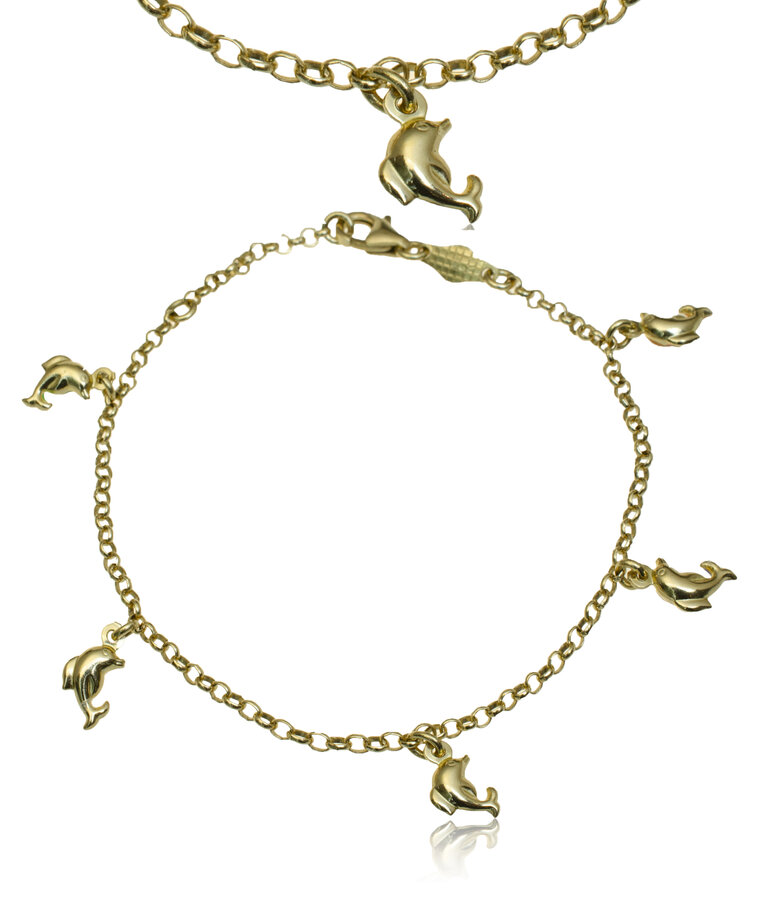 GOLDIE Zlatý náramok s Delfínikmi KBR025.TR