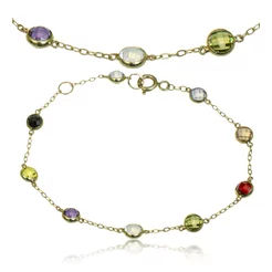 GOLDIE Zlatý náramok s farebnými kamienkami Lotus KBR026.TR GOLDIE Zlatý náramok s farebnými kamienkami Lotus KBR026.TR