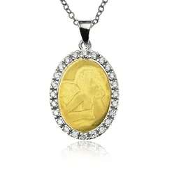 GOLDIE Zlatý prívesok Anjelik engraved LPE441.TRB
