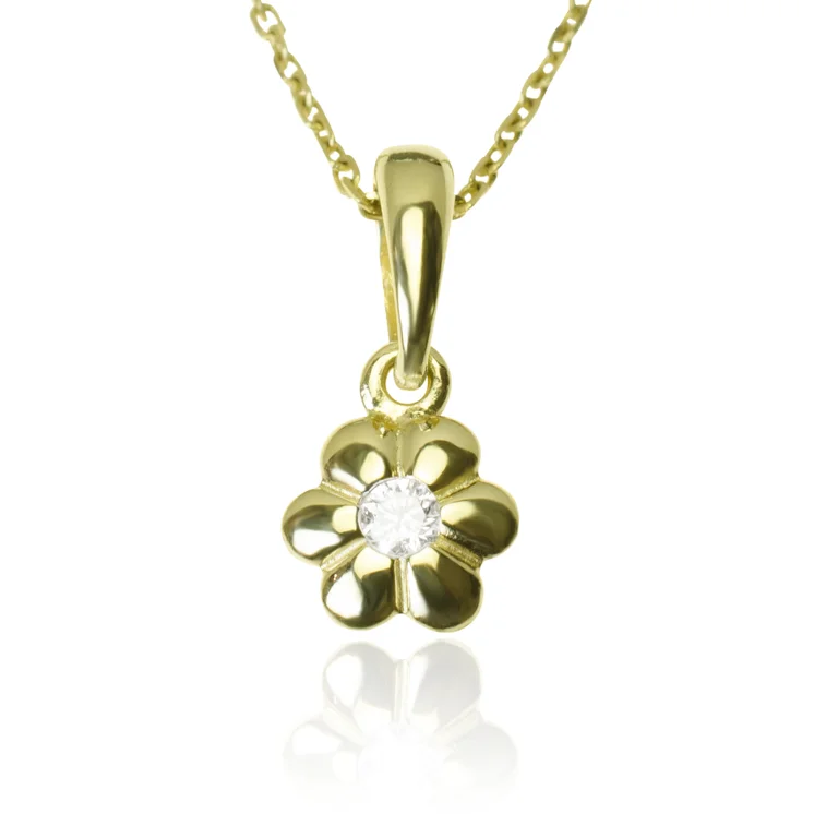 GOLDIE Zlatý prívesok Clem kvetinka s diamantom LPE563.ZOB GOLDIE Zlatý prívesok Clem kvetinka s diamantom LPE563.ZOB