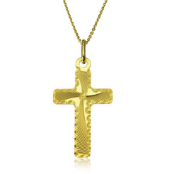 GOLDIE Zlatý prívesok Krížik ornamental gold LPE305.TRB