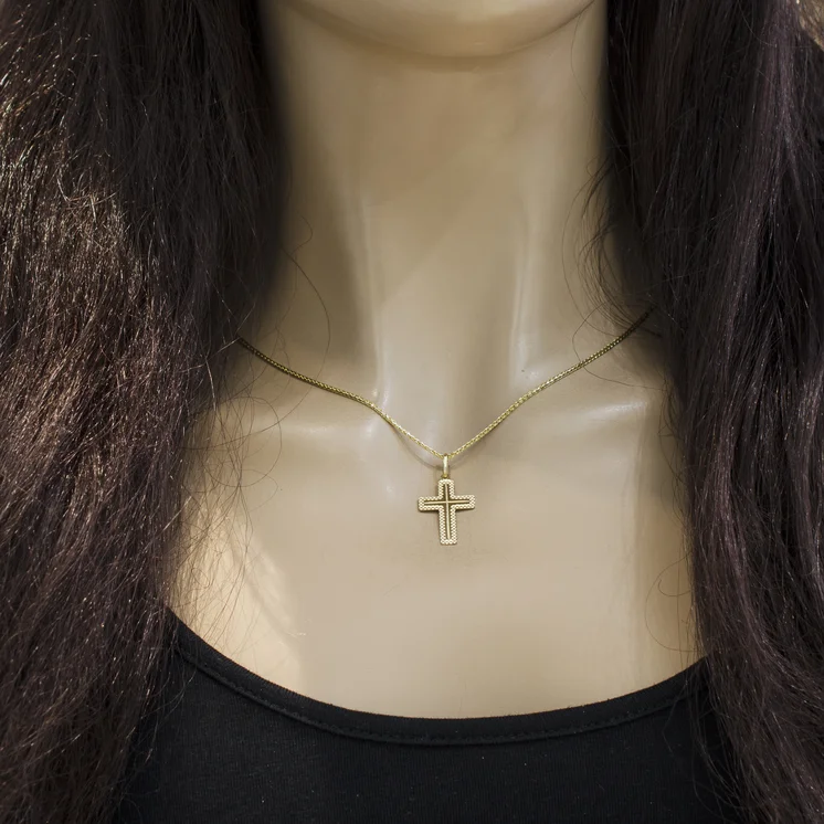 GOLDIE Zlatý prívesok Krížik patted border LPE306.TRB GOLDIE Zlatý prívesok Krížik patted border LPE306.TRB