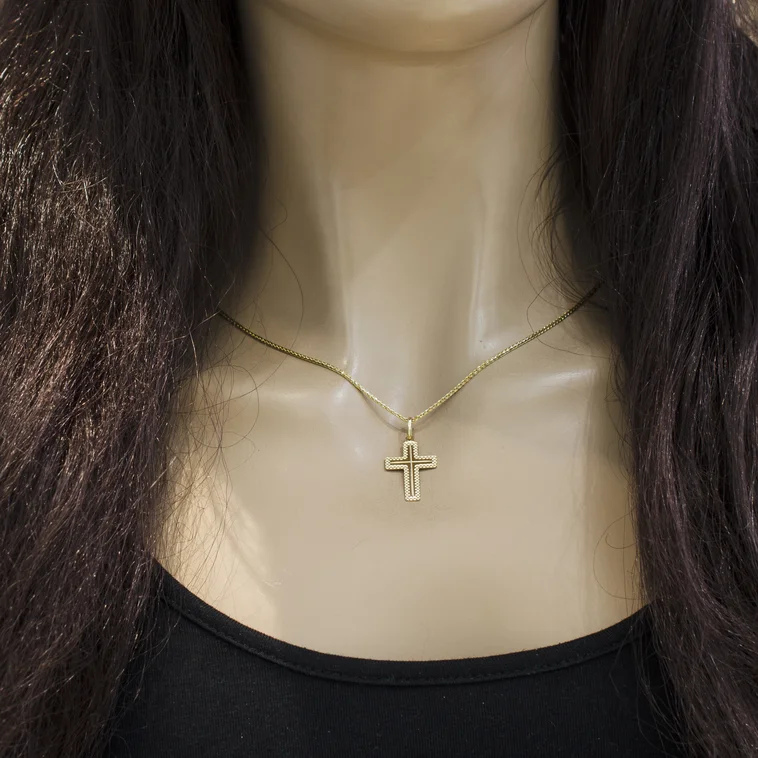 GOLDIE Zlatý prívesok Krížik patted border LPE306.TRB GOLDIE Zlatý prívesok Krížik patted border LPE306.TRB