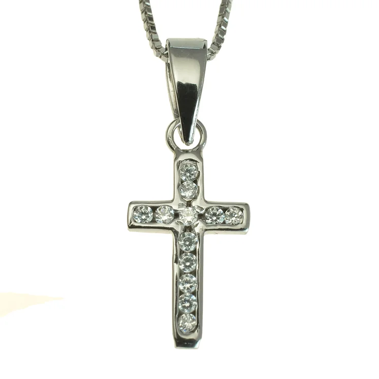 GOLDIE Zlatý prívesok Krížik shiny white LPE137.TRB GOLDIE Zlatý prívesok Krížik shiny white LPE137.TRB