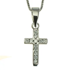 GOLDIE Zlatý prívesok Krížik shiny white LPE137.TRB GOLDIE Zlatý prívesok Krížik shiny white LPE137.TRB