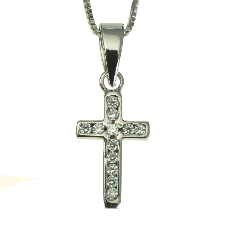 GOLDIE Zlatý prívesok Krížik shiny white LPE137.TRB GOLDIE Zlatý prívesok Krížik shiny white LPE137.TRB