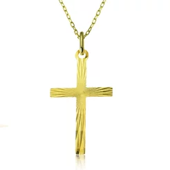GOLDIE Zlatý prívesok Krížik simple LPE443.TRB