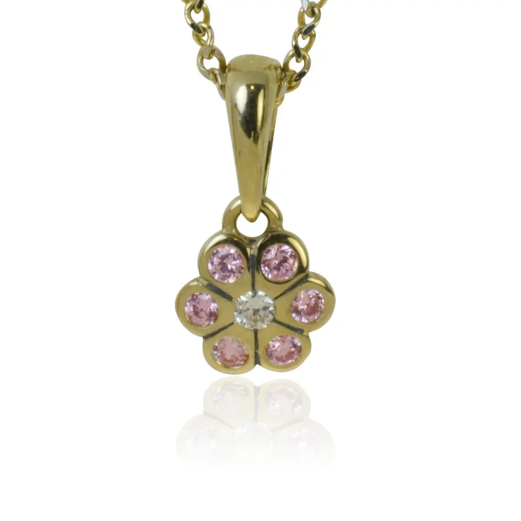GOLDIE Zlatý prívesok Kvetinka pink LPE538.ZOB GOLDIE Zlatý prívesok Kvetinka pink LPE538.ZOB