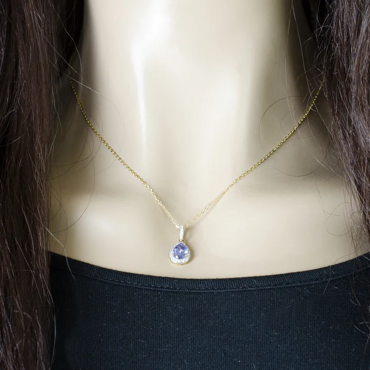 GOLDIE Zlatý prívesok Micheline blue LPE599.AV GOLDIE Zlatý prívesok Micheline blue LPE599.AV