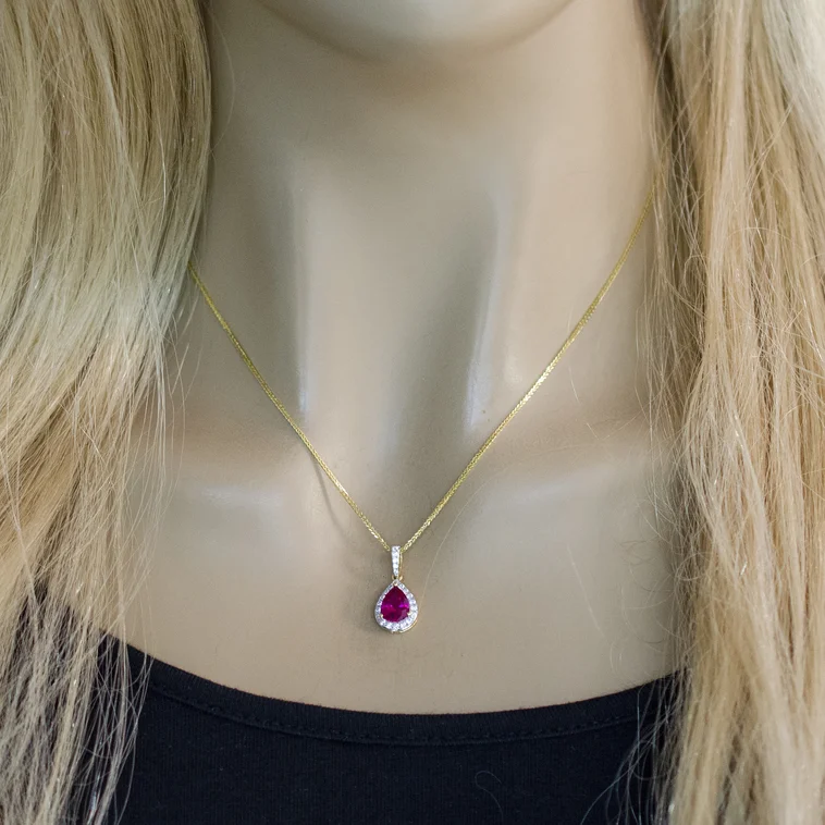 GOLDIE Zlatý prívesok Red Drop LPE741.AV GOLDIE Zlatý prívesok Red Drop LPE741.AV