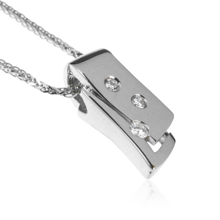 GOLDIE Zlatý prívesok s diamantmi Dratinia white LPE591.ST