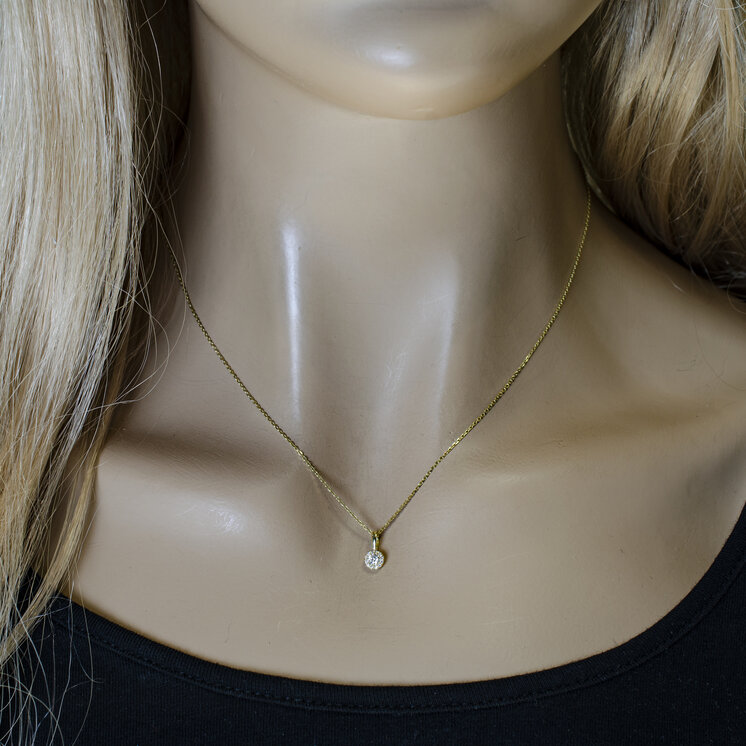GOLDIE Zlatý prívesok s diamantmi Lace LPE579.MAB
