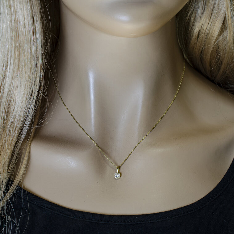 GOLDIE Zlatý prívesok s diamantmi Lace LPE579.MAB