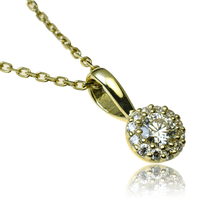 GOLDIE Zlatý prívesok s diamantmi Pollie LPE577.MAS