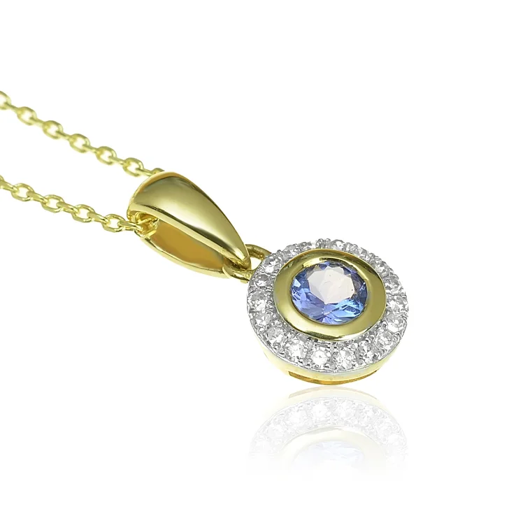 GOLDIE Zlatý prívesok s tanzanitom a diamantmi Sheele LPE404.AVB GOLDIE Zlatý prívesok s tanzanitom a diamantmi Sheele LPE404.AVB